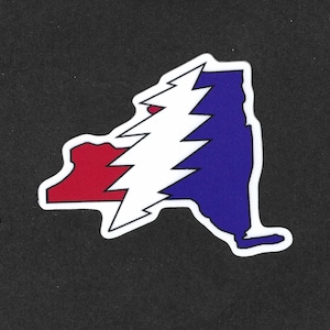 New York Steal Your State Sticker- Grateful Dead Steal Your Face themed sticker