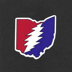 OHIO Steal Your State Sticker- Grateful Dead Steal Your Face themed sticker