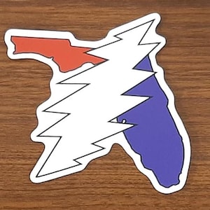 Adesivo Florida Steal your State Adesivo a tema Grateful Dead Steal Your Face