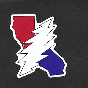 California Steal Your State Sticker Grateful Dead Steal Your Face themed sticker