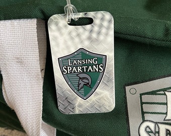 Personalized Team Aluminum Bag Tag: Custom Sport Luggage Tag
