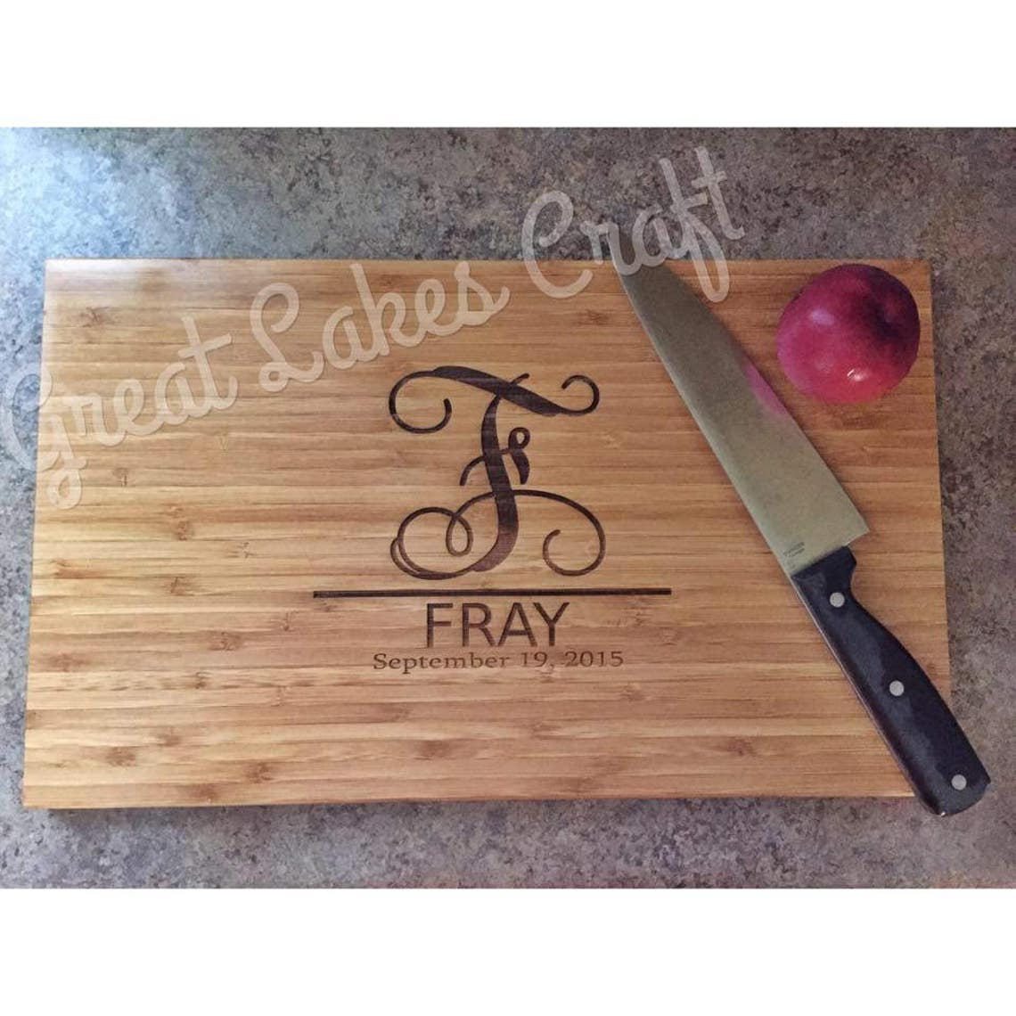 etsy bamboo cutting board