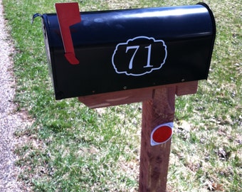 Mailbox Numbers Vinyl Decal Customized