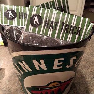 Hat Trick Bag Hockey Birthday Party Treat Topper Bags Green Minnesota Wild