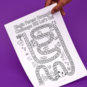 5K Savings Challenge for Single Parents | 100-Step Game Path to Color | Empowering Budget Tracker Printable