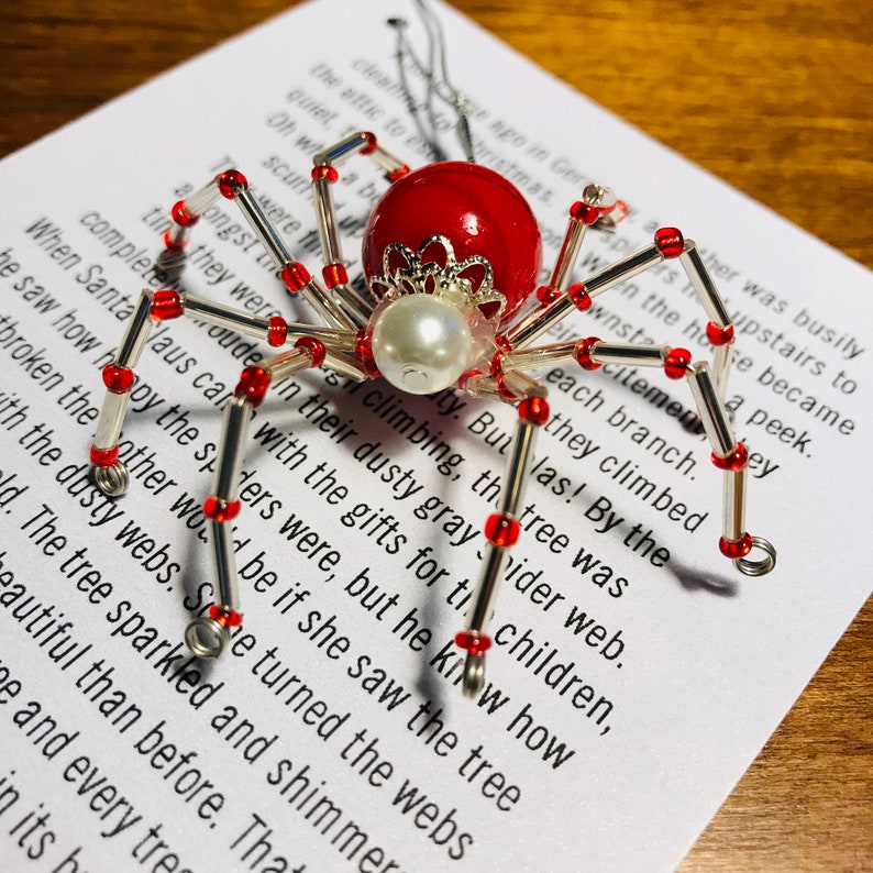 German Christmas Spider Red 2 Etsy