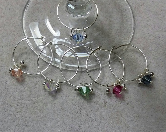 Beaded Wine Charms Etsy