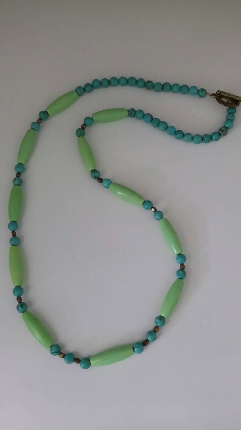 Magnesite & Howlite Necklace and Earrings Set - Etsy