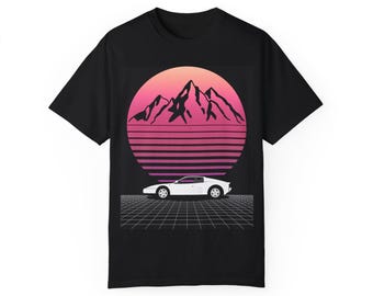 Uniseks retro Mekka T-shirt - Vintage Mountain Aesthetic