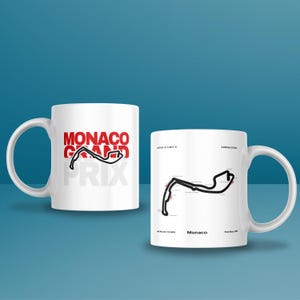 Formula 1 Monaco Coffee Mug, Motorsports Grand Prix Gift, Aesthetic F1 Art Cup, Circuit de Monaco Tifosi Birthday Gift for Him and Her