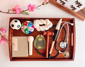Korean Doljabi Set Wooden First Birthday Props  Doljanchi Ceremony Items  1st Birthday Party Decor