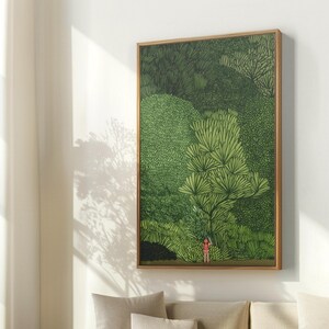 Świeży Las Sztuka Ścienna, Japonia Sztuka Ścienna, Nowoczesna Fala Sztuka Ścienna, Japoński Wydruk, Drukowalna Sztuka Ścienna, Plakat Wystawowy, Sztuka Naturalna