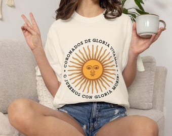 Maglietta con stemma del sole e volto dell'Argentina / Maglietta grafica Sol de Mayo con sole
