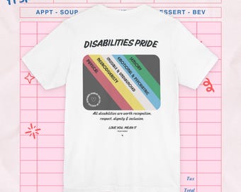 Blockaden Pride T-Shirt: Körperliche, Neurovielfalt, sensorische, emotionale Inklusion