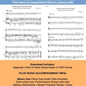 Edward Elgar: Six Very Easy Pieces for Violin, Op. 22 – Sheet Music & Complete Practice Audio Bundle