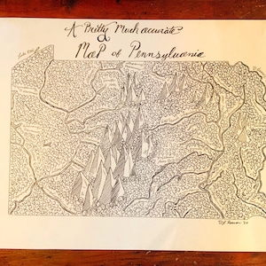 Fantasiekaart van Pennsylvania