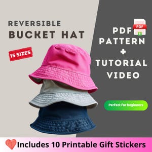 Eenvoudig naaipatroon emmerhoed, perfect voor zomerhoeden, babymutsjes en zonnehoeden voor dames, geschikt voor beginners