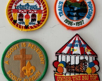 Scouting America Patches: 1990s Boy Scouts Badges, Trail's End Popcorn