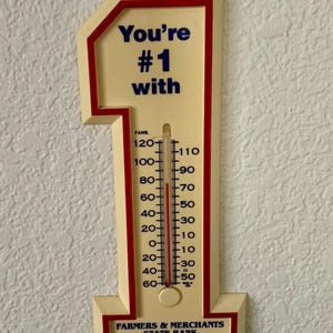 Vintage ‘Number One’ Advertising Thermometer