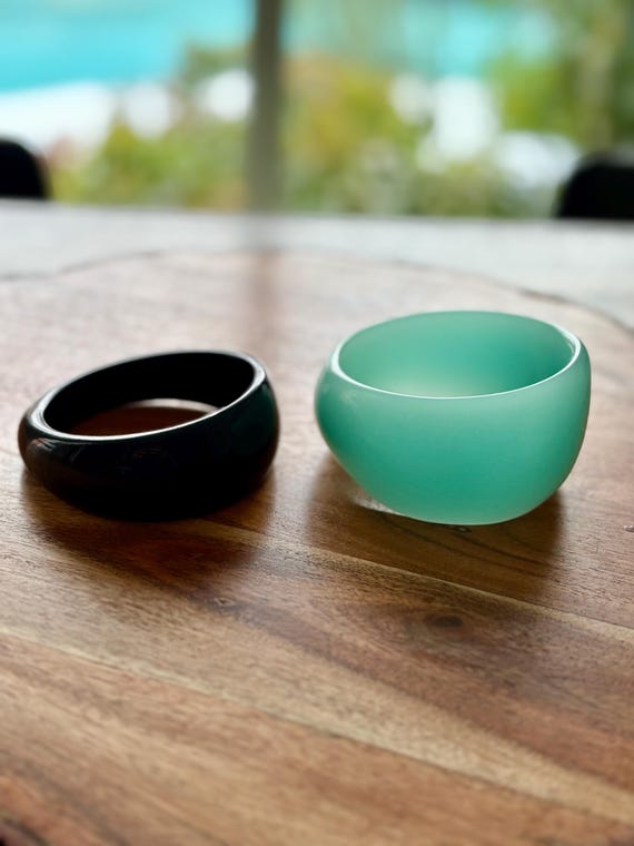 Two Acrylic/Plastic Cuff Bracelets - image 2