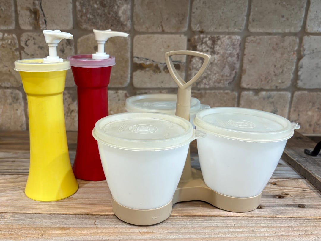 A Set of Tupperware Condiment Caddies for Picnics and Bbqs - Etsy