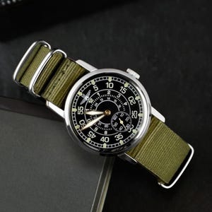 Men&#39;s Aviation Pilot Watch - mechanical watch, vintage custom watch, birthday gift for men, military gift