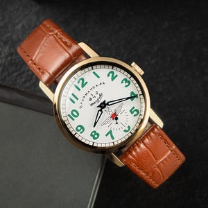 Vintage wrist watch Pobeda Shturmanskie - mechanical watch, Aviation ussr watch, customizable watch for men, gift for him