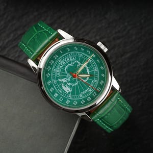 Anniversary men&#39;s gift, Raketa Arctica 24 Hour wristwatch, Automatic cold watch, Vintage accessories, Gift for him