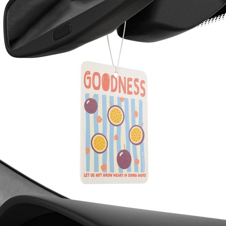 Pop Art Car Accessory Retro Air Freshener Citrus Black Ice Fruit Scent Hanging Rearview Mirror Vintage Automobile Styling Cheerful Goodness Pattern Interior Gift Present Mood Lifting Fragrance Nostalgic Energy Vehicle Enhancement Drive