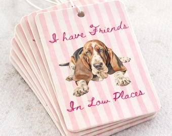 Basset Hound Freshener Car Decoration Vehicle Scent Diffuser Hanging Automobile Accessory Funny Design Pink Stripe Dog Lover Gift Idea