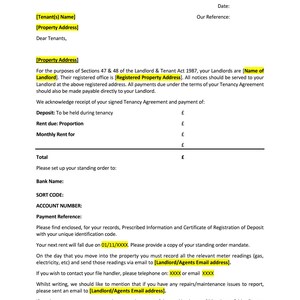 May include: A black and white document with the text "Generative summary" at the top. The document is a tenancy agreement with information about rent, deposit, and contact information for the landlord.