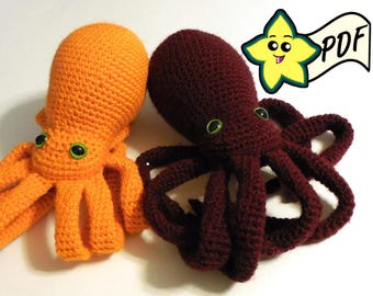 PDF Crochet Amigurumi Animal Pattern: Realistic Octopus Amigurumi PATTERN