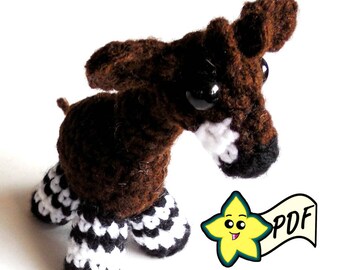Crochet Miniature Okapi Amigurumi Pattern (PDF)
