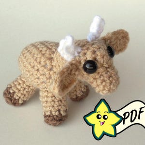 PDF Crochet Amigurumi Animal Pattern: Miniature Cow PATTERN