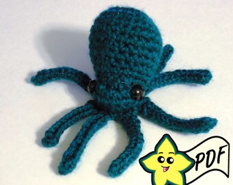 PDF Crochet Amigurumi Animal Pattern: Miniature Octopus Amigurumi PATTERN