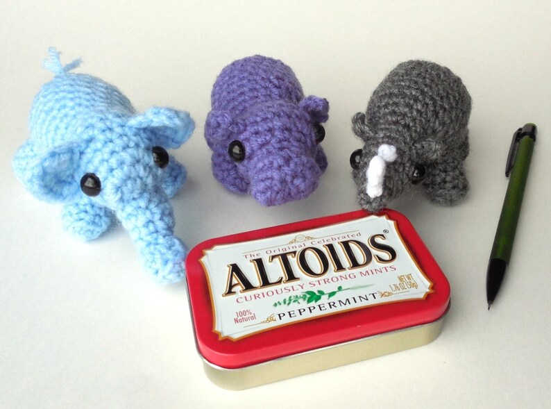 PDF Crochet Amigurumi Animal Patterns: Tiny Elephant Amigurumi PATTERN image 5