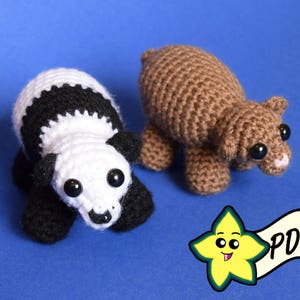 PDF Crochet Amigurumi Animal Pattern: Miniature Bear Amigurumi PATTERN