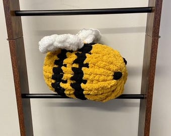 Chunky Knit Bumble Bee, Hand Knit, Stuffed Animal
