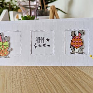 carte de vœux artisanale scrapbooking- idée cadeau originale- message personnalisable- bonne fête-coucou- merci- pensée très spéciale