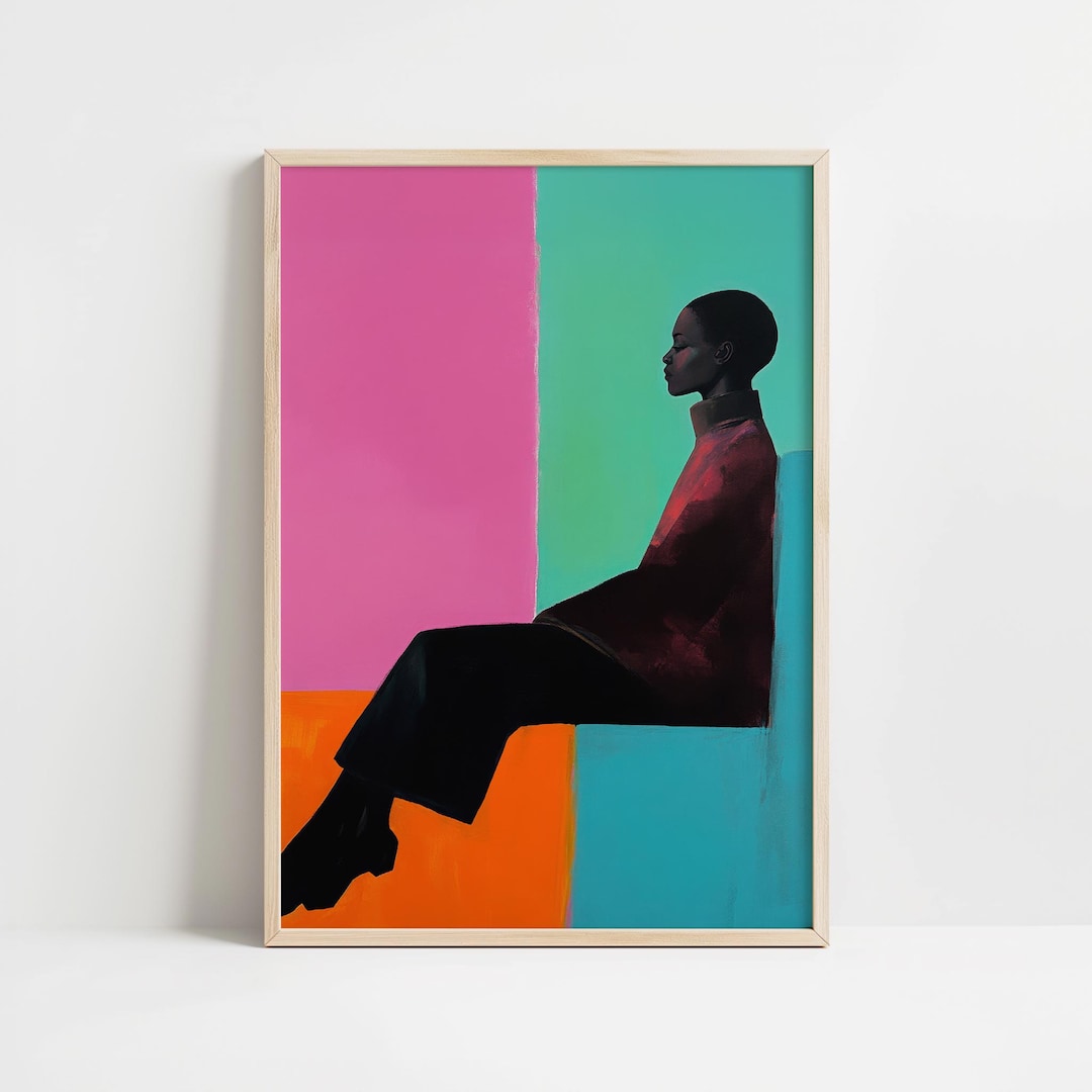 Abstract Woman Portrait: Colorful Modern Wall Art (digital Download) - Etsy