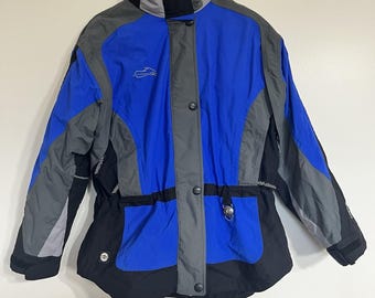 Vintage Skidoo Mens Blue Bombardier Aspen Snowmobile Jacket & Fleece Size Medium