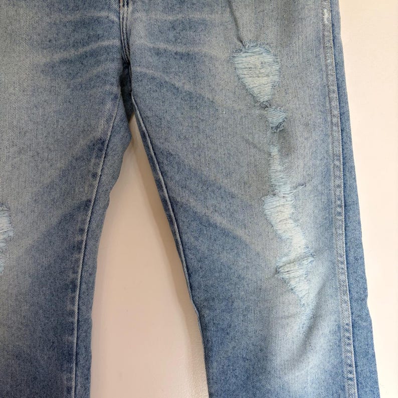 Vintage 70s Wrangler American Hero Jeans Light Wash Distressed 85860SW 34x30 USA image 3