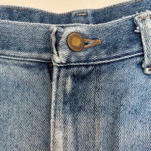 Vintage 70s Wrangler American Hero Jeans Light Wash Distressed 85860SW 34x30 USA image 5