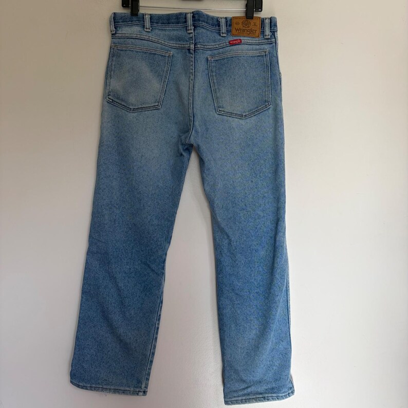 Vintage 70s Wrangler American Hero Jeans Light Wash Distressed 85860SW 34x30 USA image 10