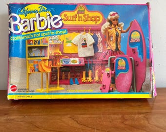 Vintage 1987 California Dream Barbie Surf n Shop Playset Mattel 4461 Beach Toy