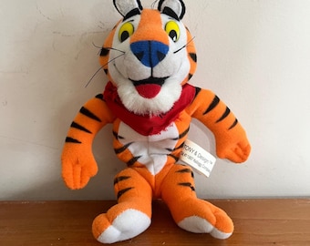 Vintage 1997 Kellogg's Tony the Tiger pluche zitzak speelgoed prinses knuffels 8"