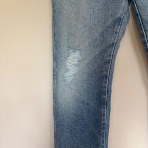 Vintage 70s Wrangler American Hero Jeans Light Wash Distressed 85860SW 34x30 USA image 4