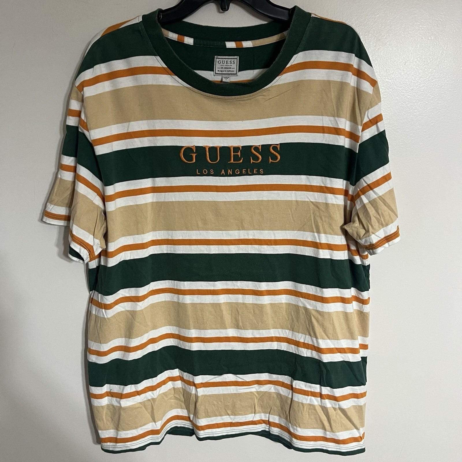 Chemise Guess Rayée Vintage Années 90 - Taille XL - Signature Rare - Très Bon état