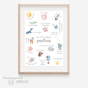 Affiche affirmations positives, Poster phrases positives, Déco chambre enfant, Confiance en soi, Décoration inspirante à imprimer, PDF image 7