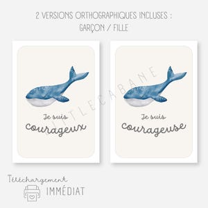 Cartes affirmations positives pour enfants, cartes citations positives, cartes d'affirmations, estime de soi, confiance en soi, à imprimer image 4